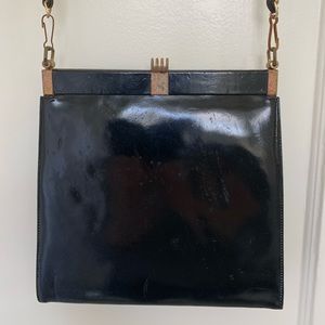 Vintage, chic leather evening bag